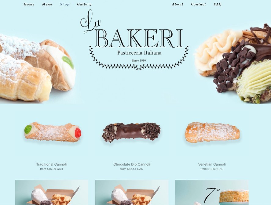 La Bakeri Menu