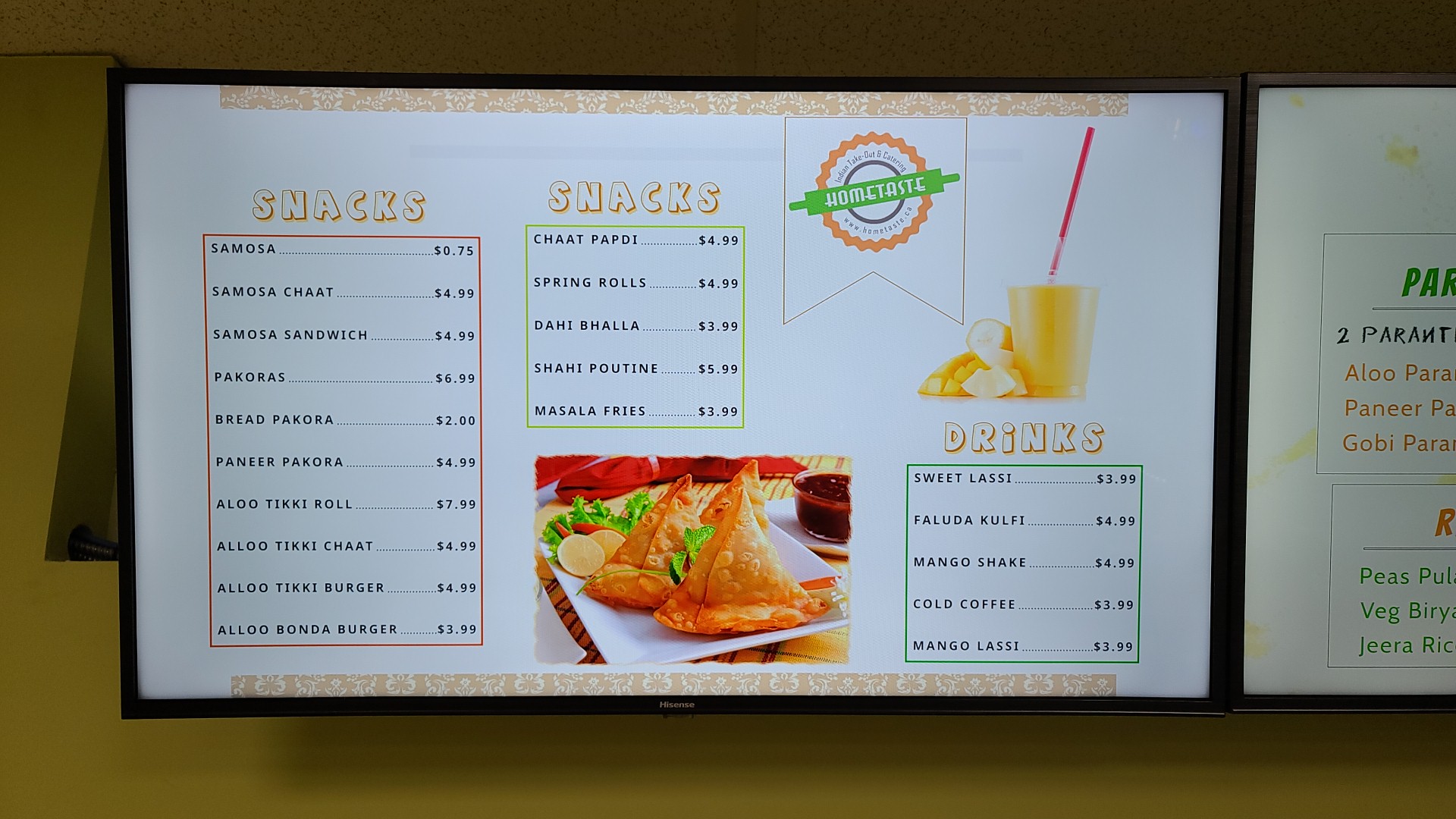 HomeTaste - Indian Takeout, Tiffin & Catering 1601 River Rd E Unit 29, Kitchener