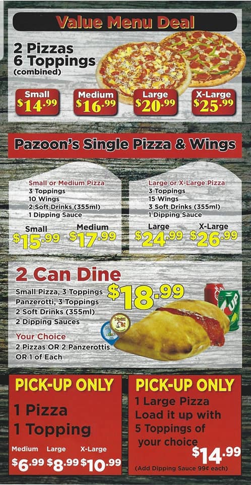 Pazoon's Pizza 1030 Adelaide St N, London