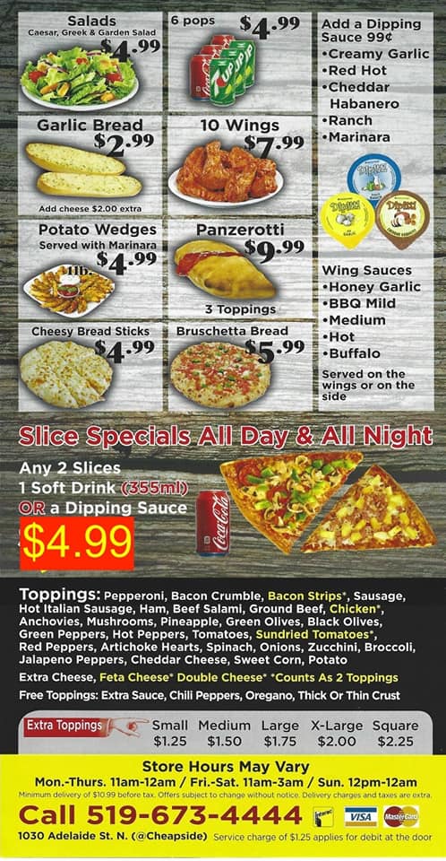 Pazoon's Pizza 1030 Adelaide St N, London