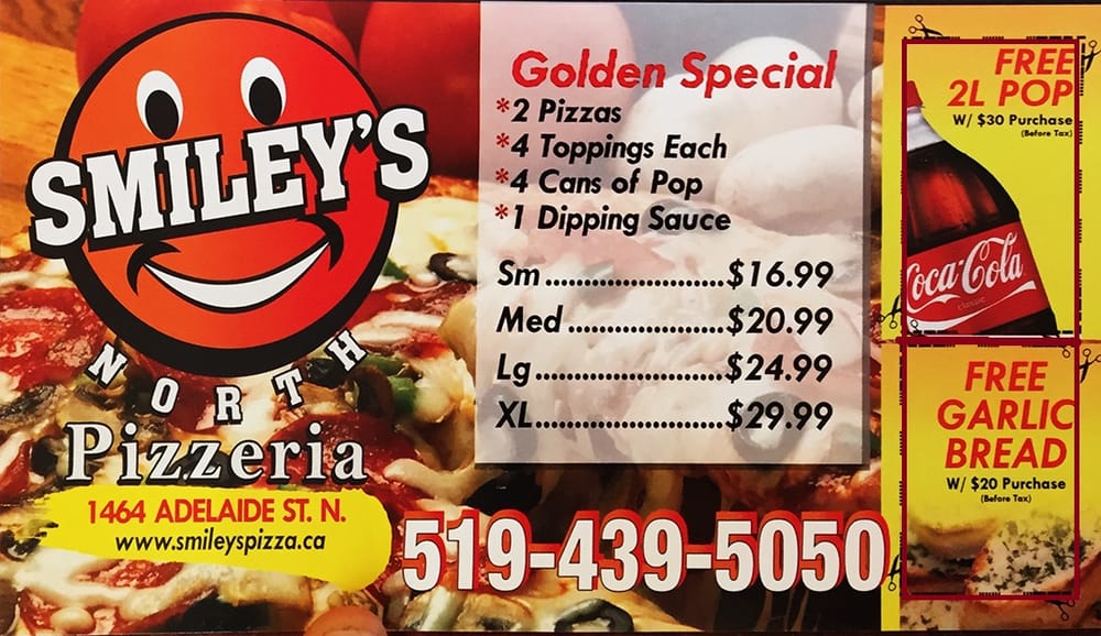 Smiley's Pizzeria 1464 Adelaide St N, London