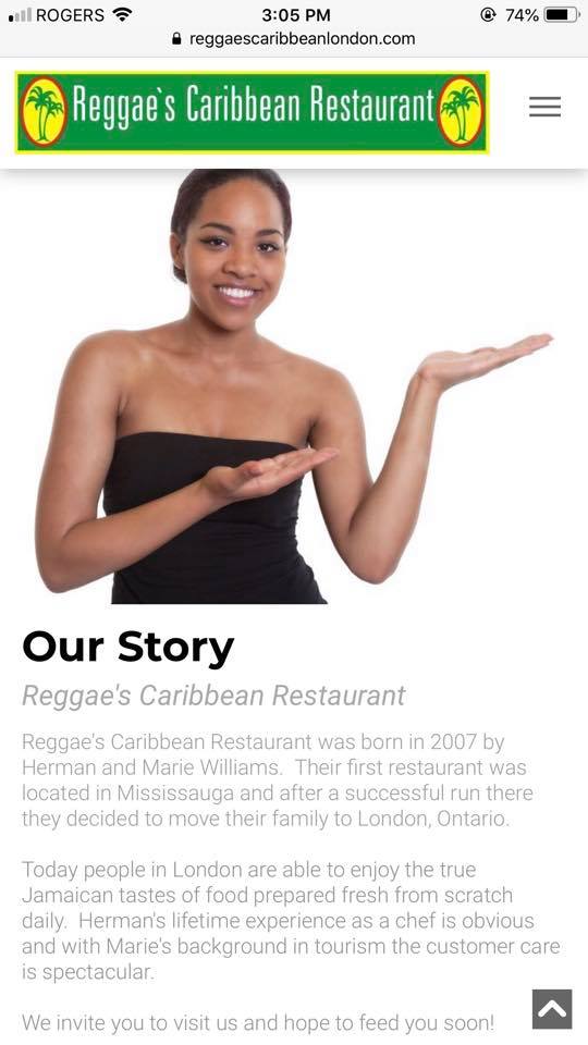 Reggae's caribbean restaurant 1050 Kipps Ln, London