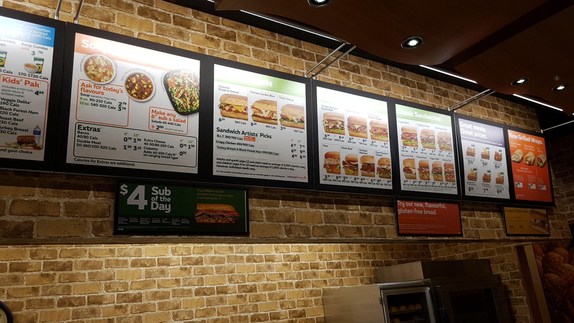 Subway Menu