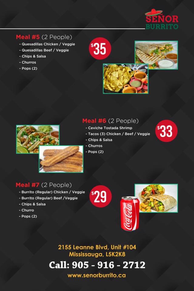 Señor Burrito 2155 Leanne Blvd unit # 104, Mississauga