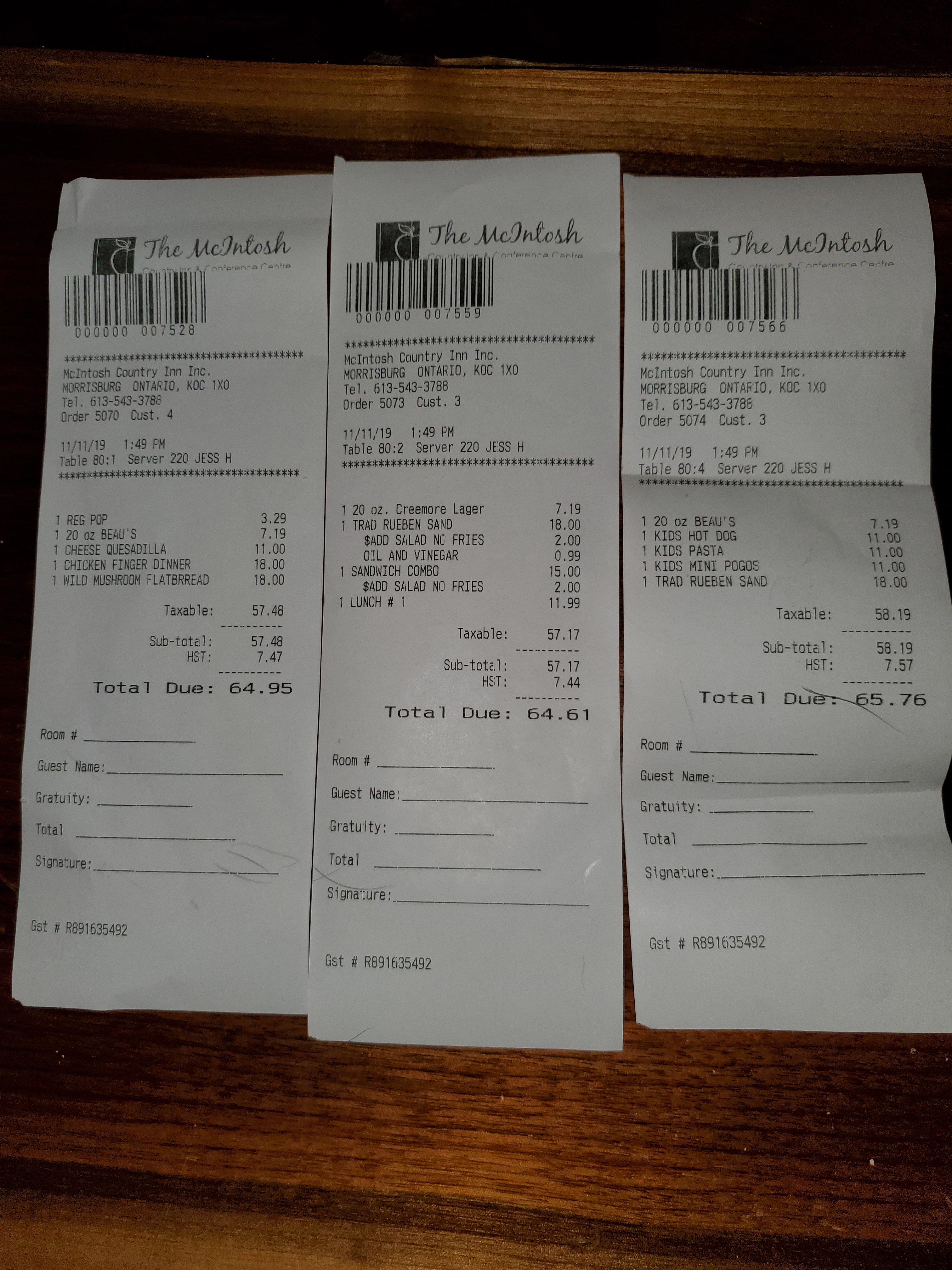 Orchard Restaurant Menu