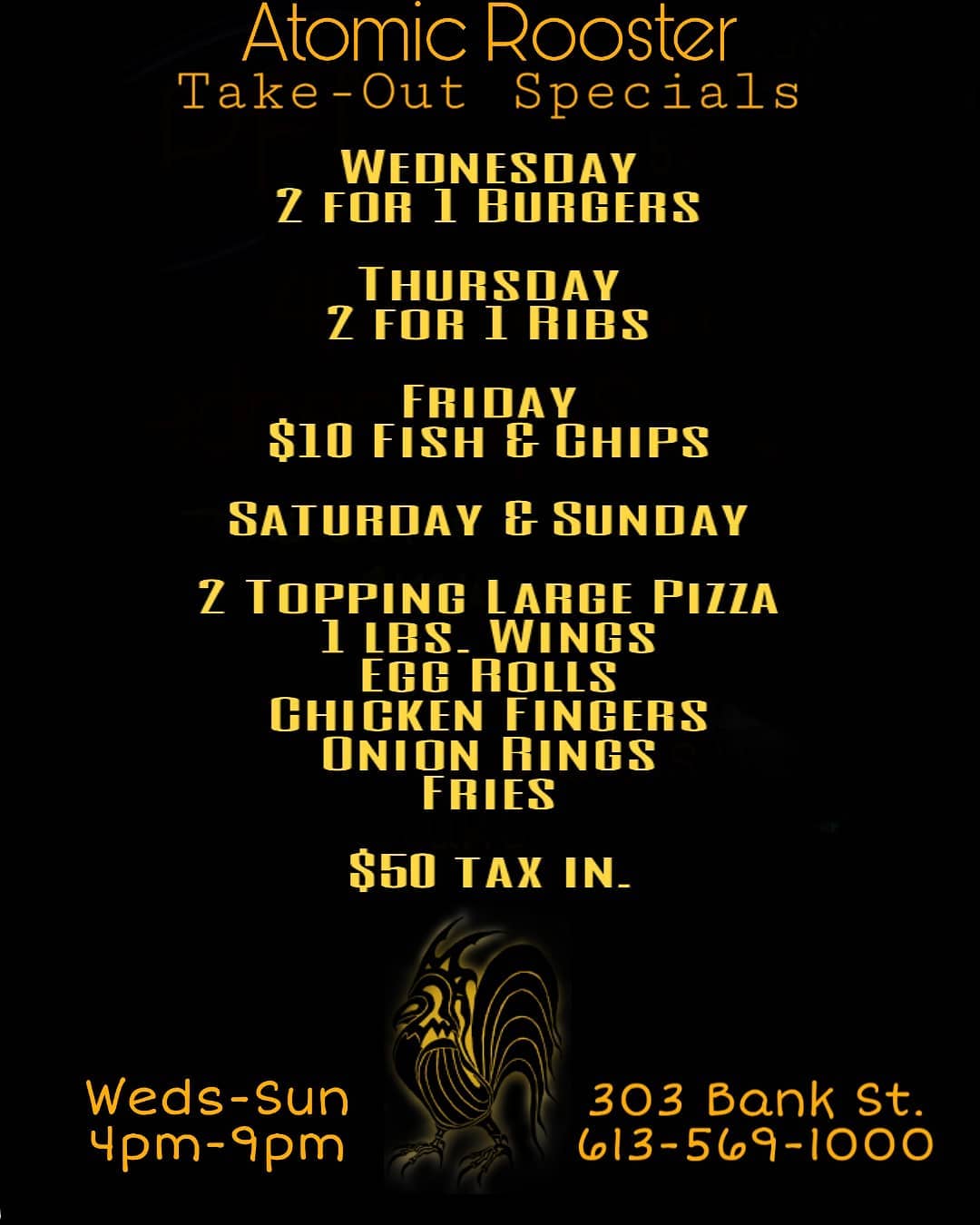 Atomic Rooster 303 Bank St, Ottawa