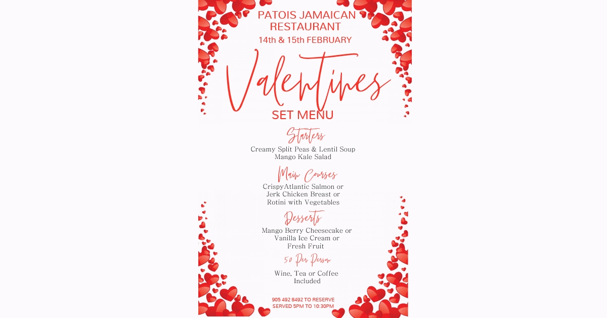 Patois Jamaican Restaurant Menu