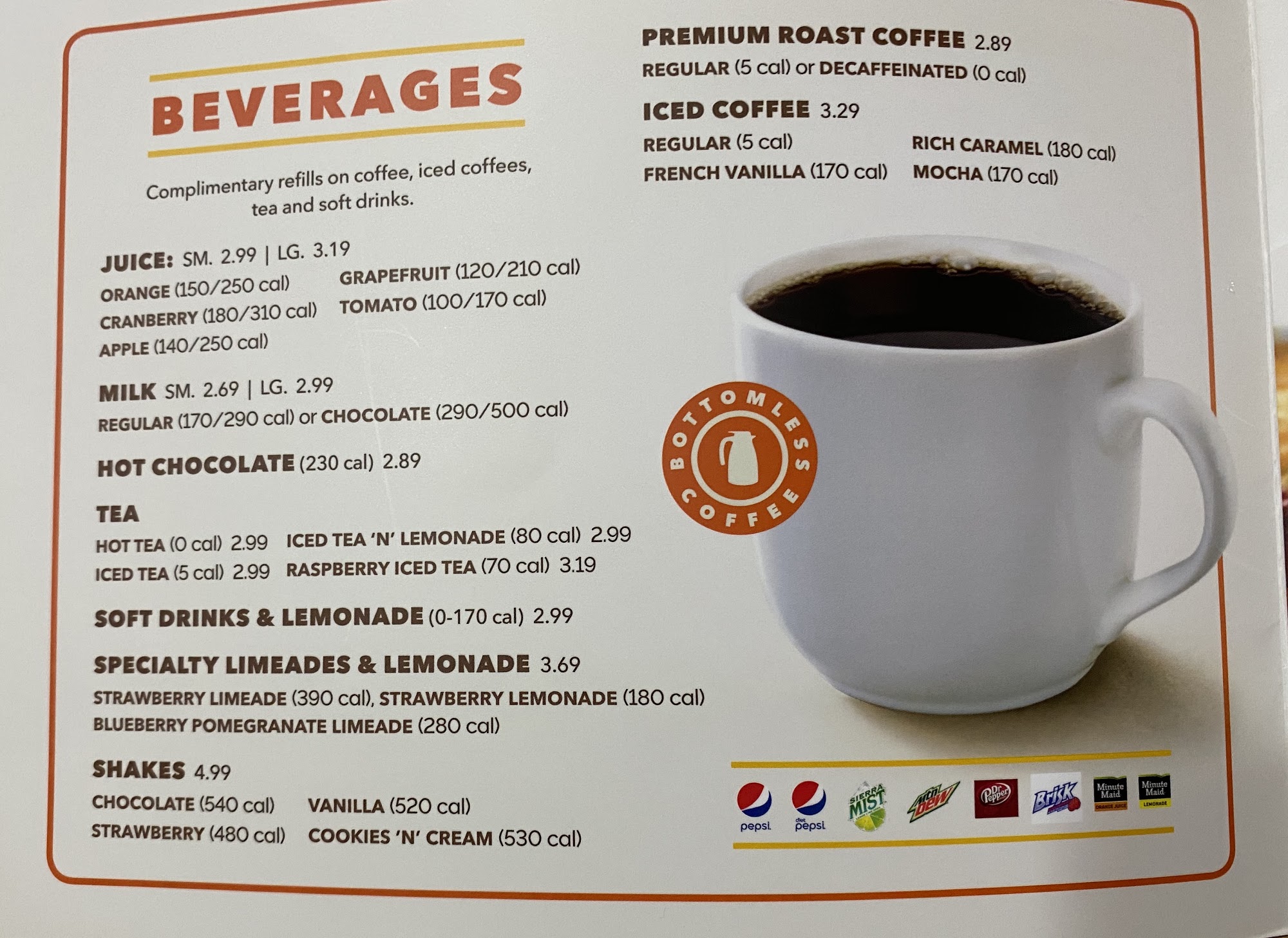Village Inn Menu