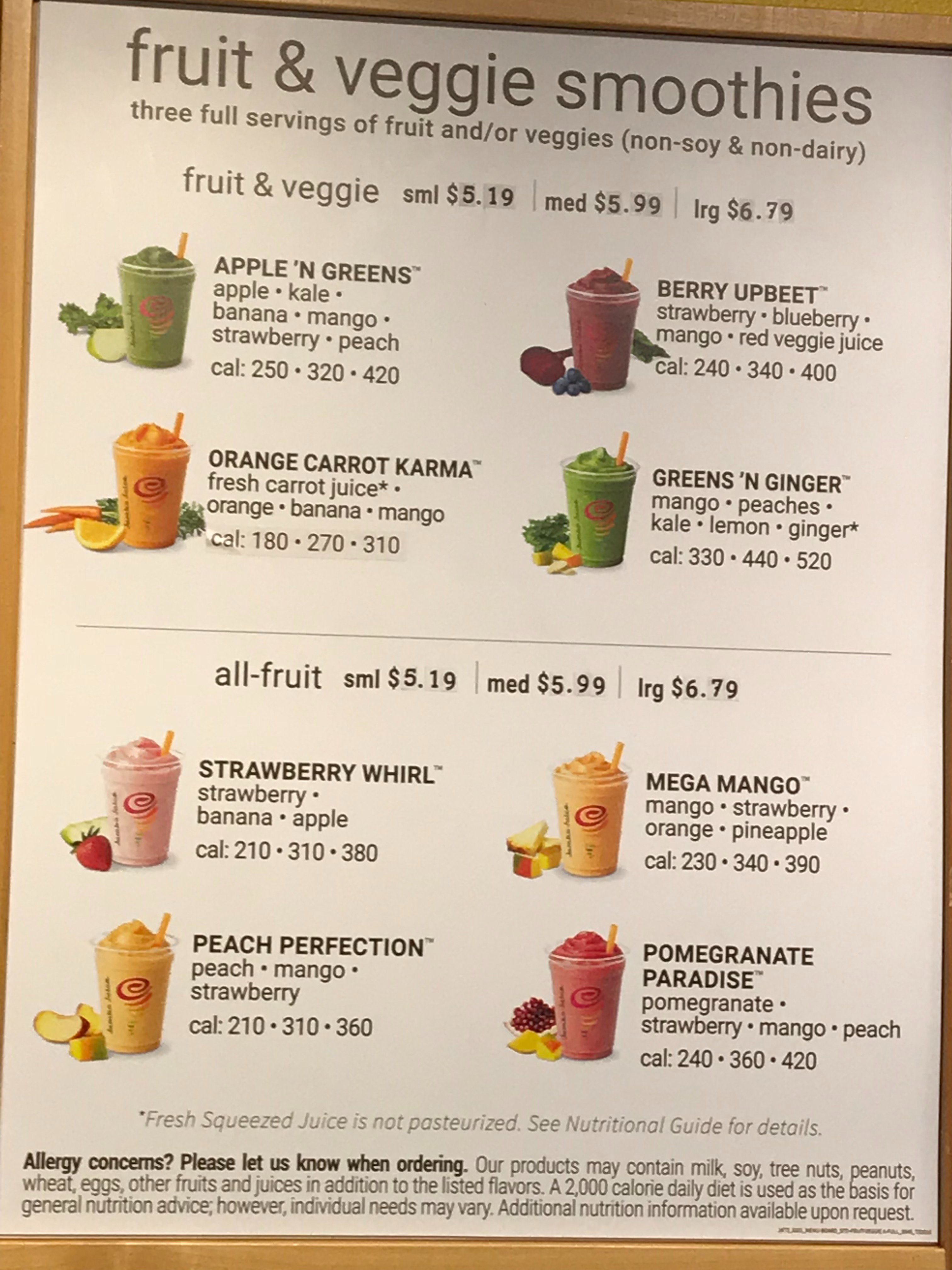 Jamba Menu