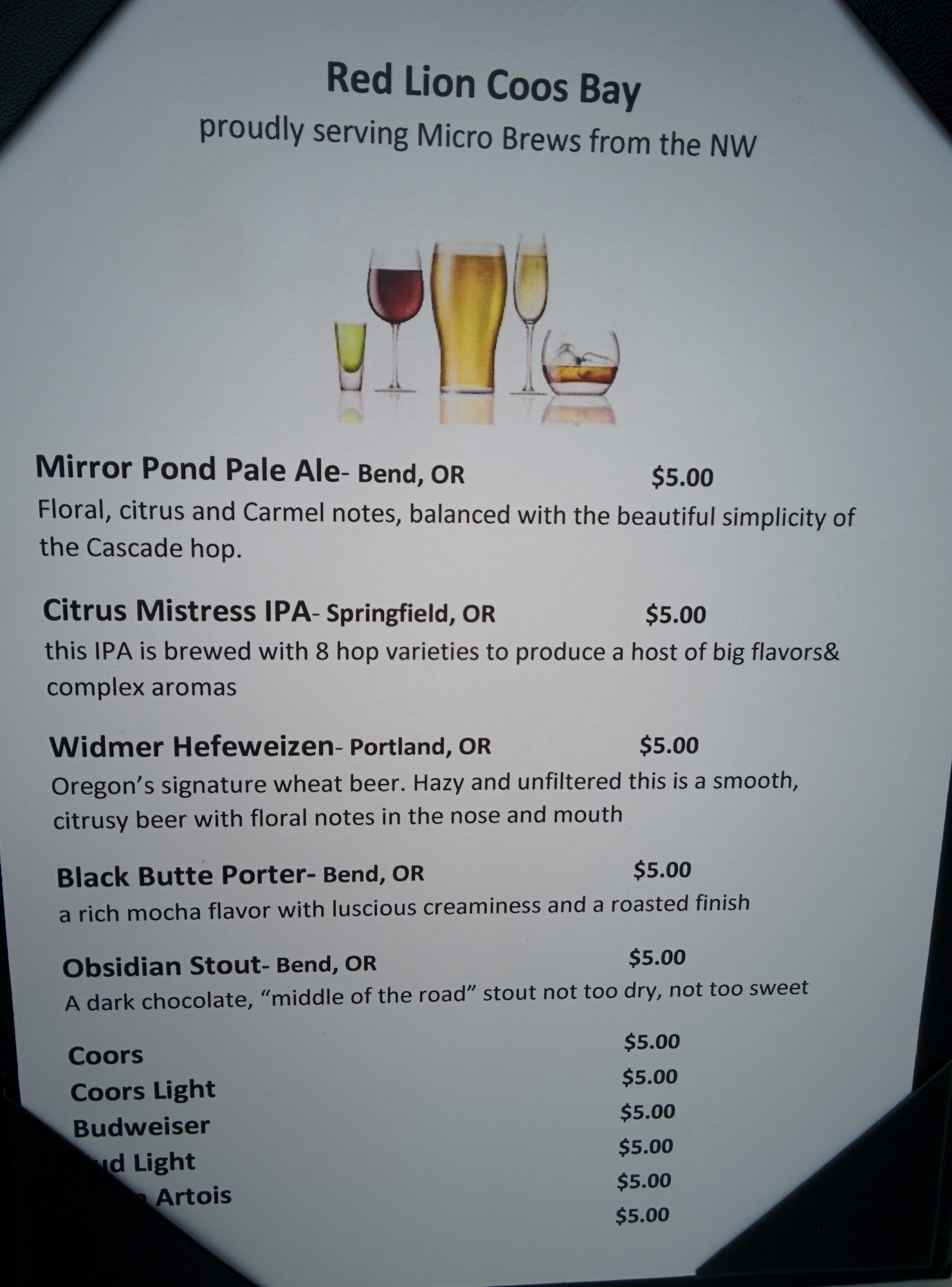 Brickstone's Restaurant Menu