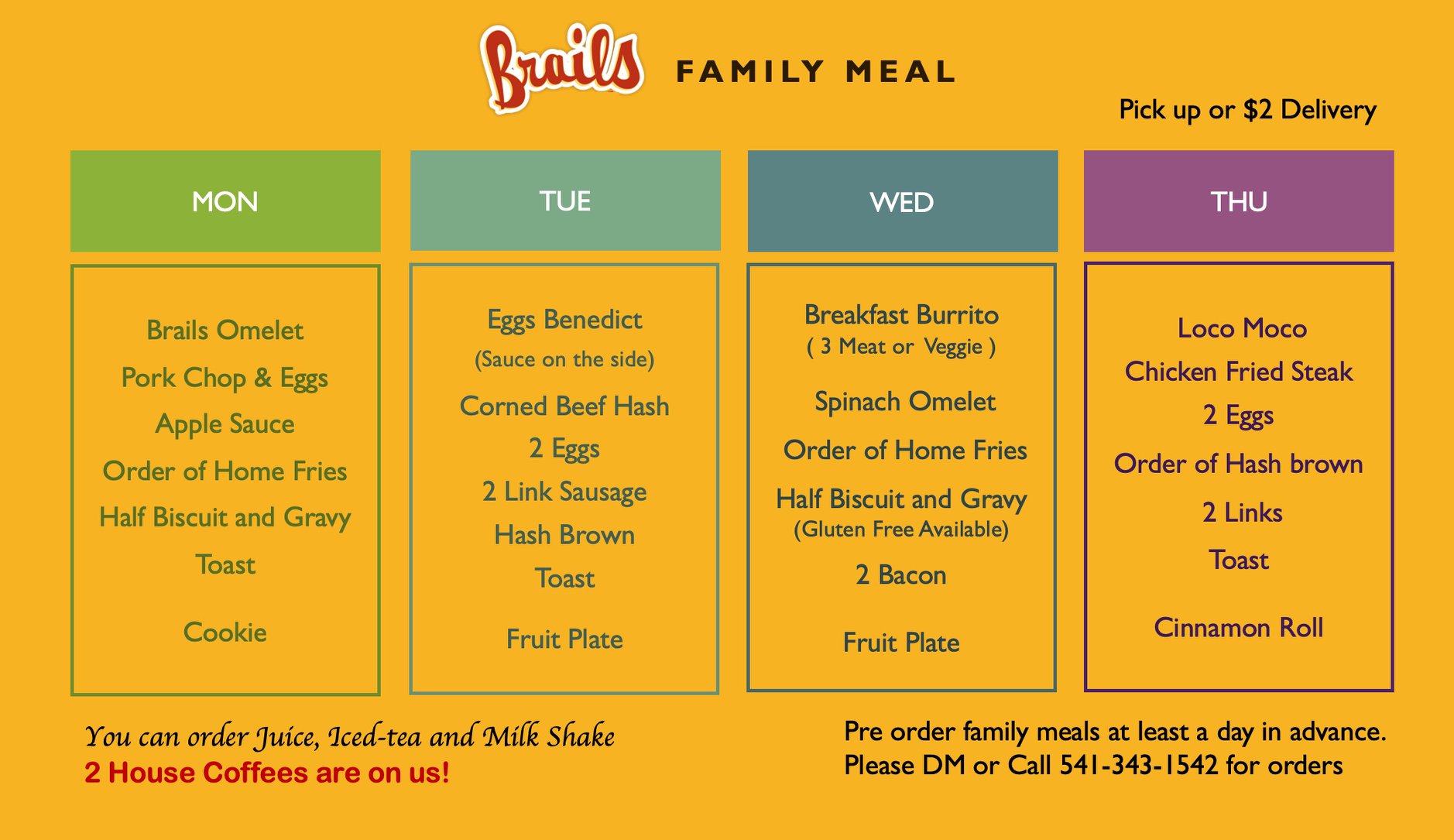 Brail's Restaurant 1689 Willamette St, Eugene