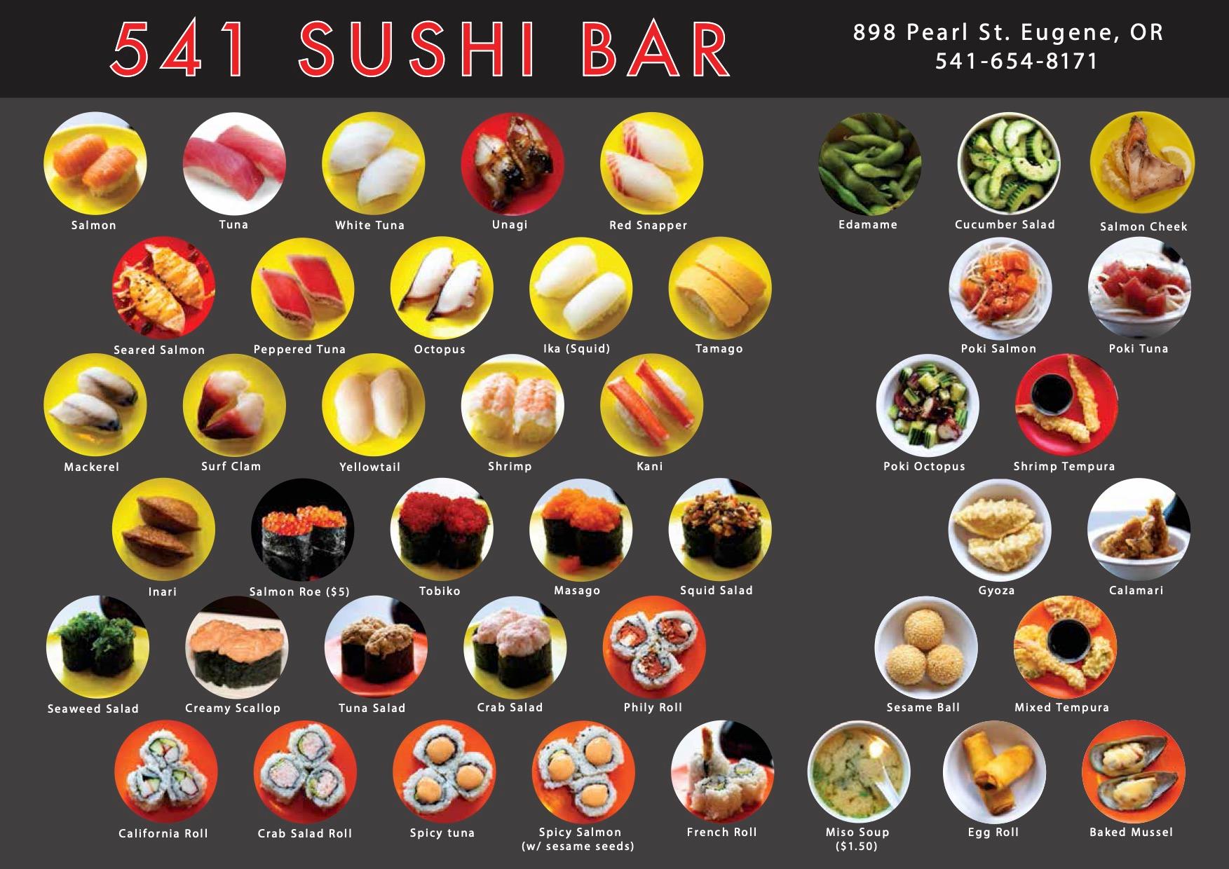 541 Sushi Bar 898 Pearl St, Eugene
