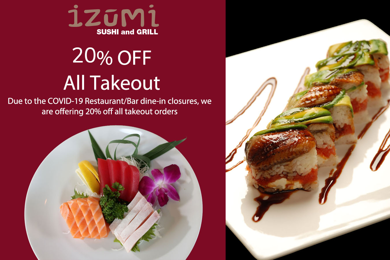 Izumi Sushi and Grill 2773 Shadowview, Eugene