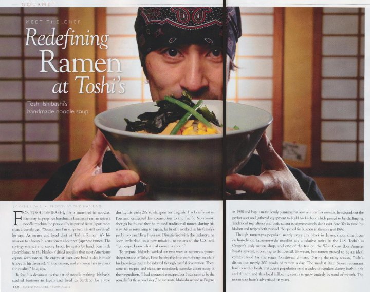 Toshi's Ramen 1520 Pearl St, Eugene