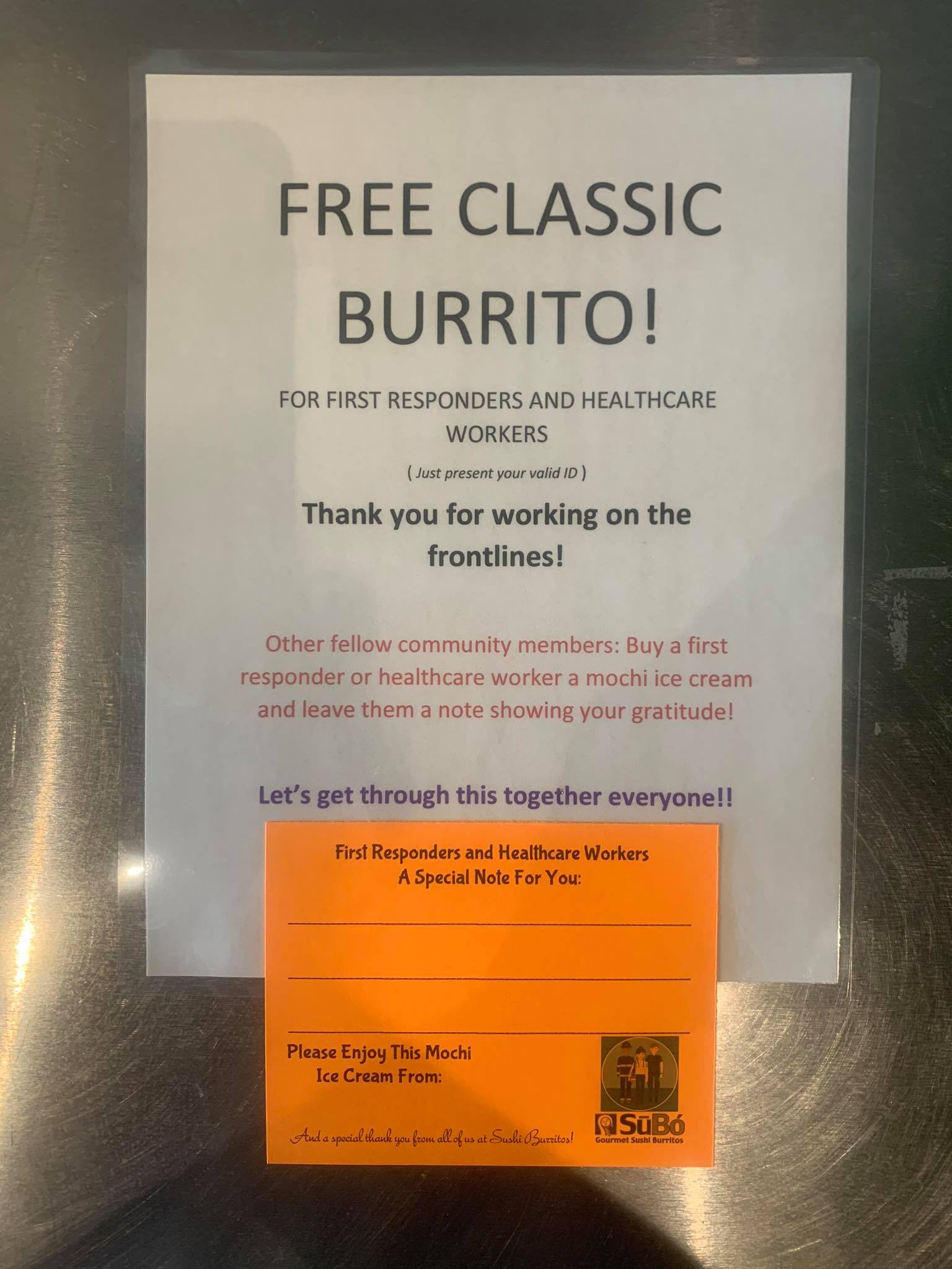 Subo Sushi Burritos Food truck 1069 W 3rd Ave, Eugene