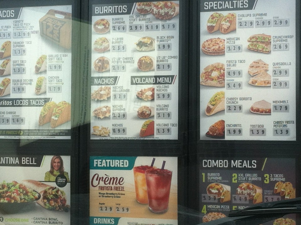 Taco Bell Menu