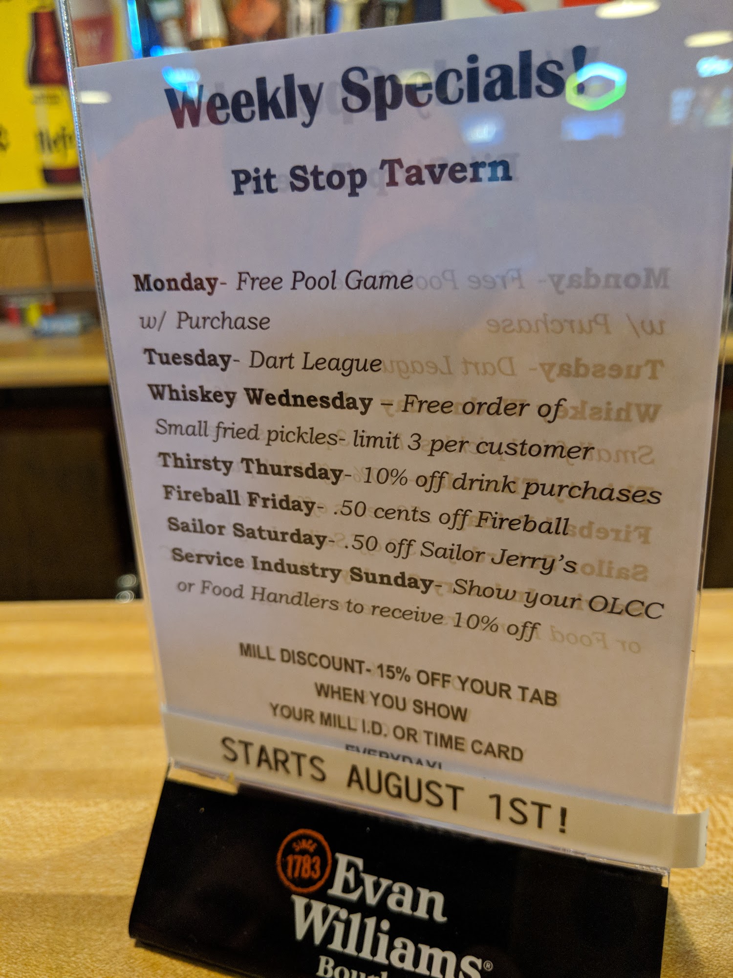 Stop N Go Sinclair Menu