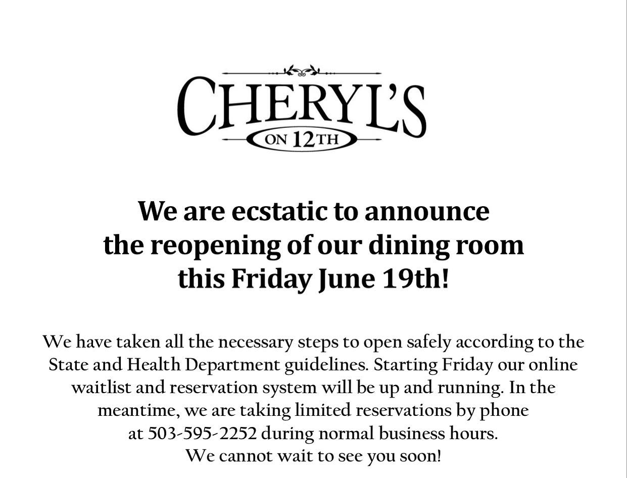 Cheryl's on 12th & As Good As It Gets Catering - Restaurant & Catering 1135 SW Washington St, Portland