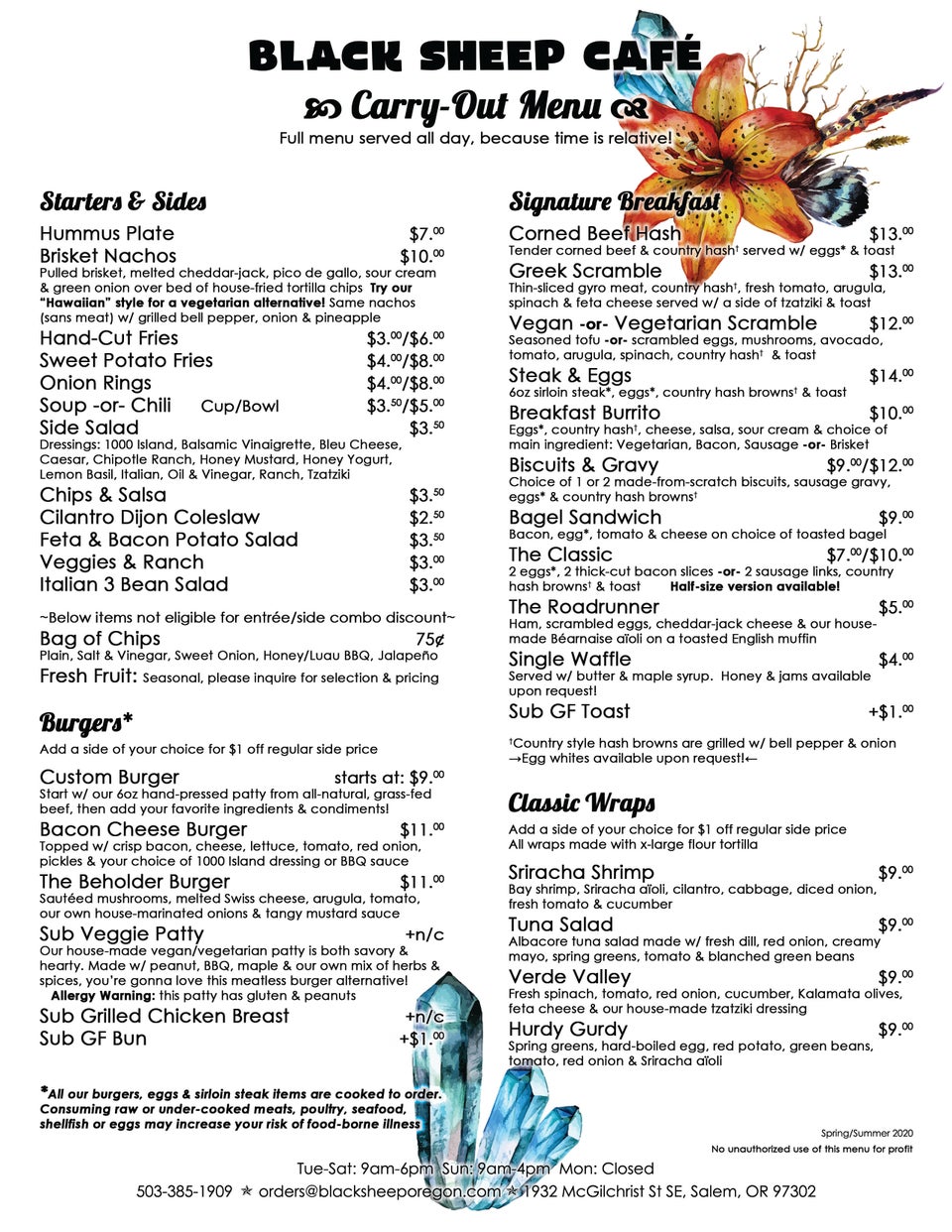 Black Sheep Cafe & Catering 1932 McGilchrist St SE, Salem