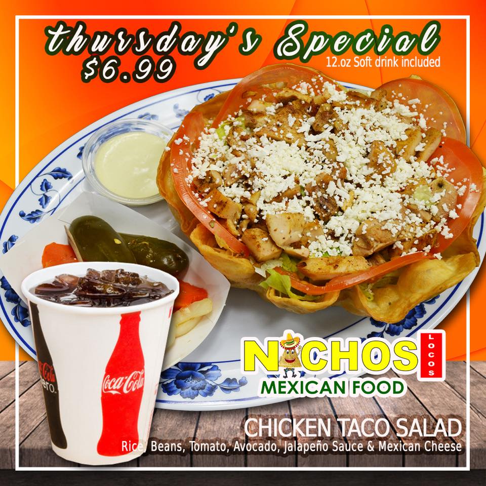 Nachos Locos Mexican Food 3815 Devonshire Ave NE #100, Salem