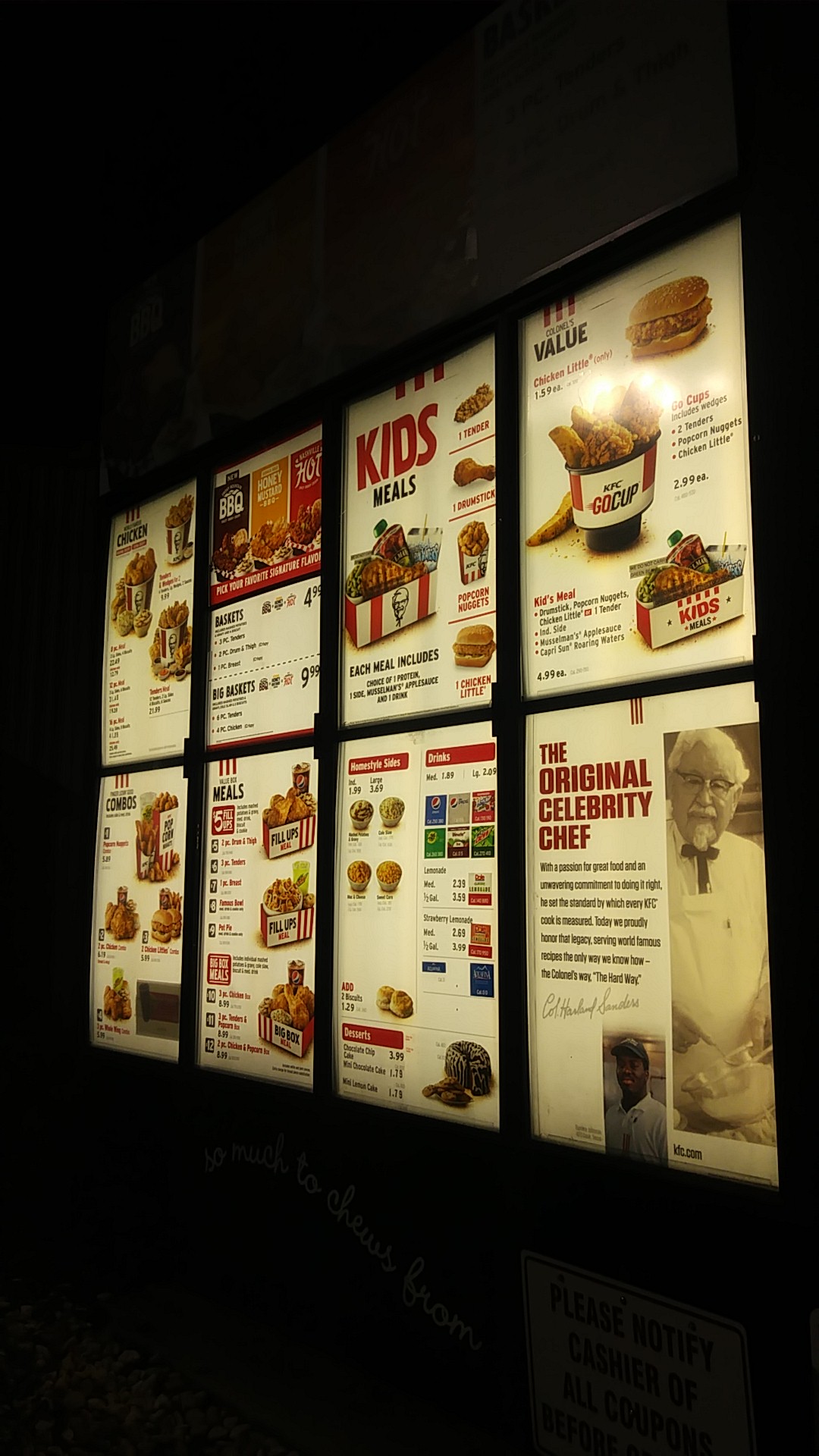 KFC Menu