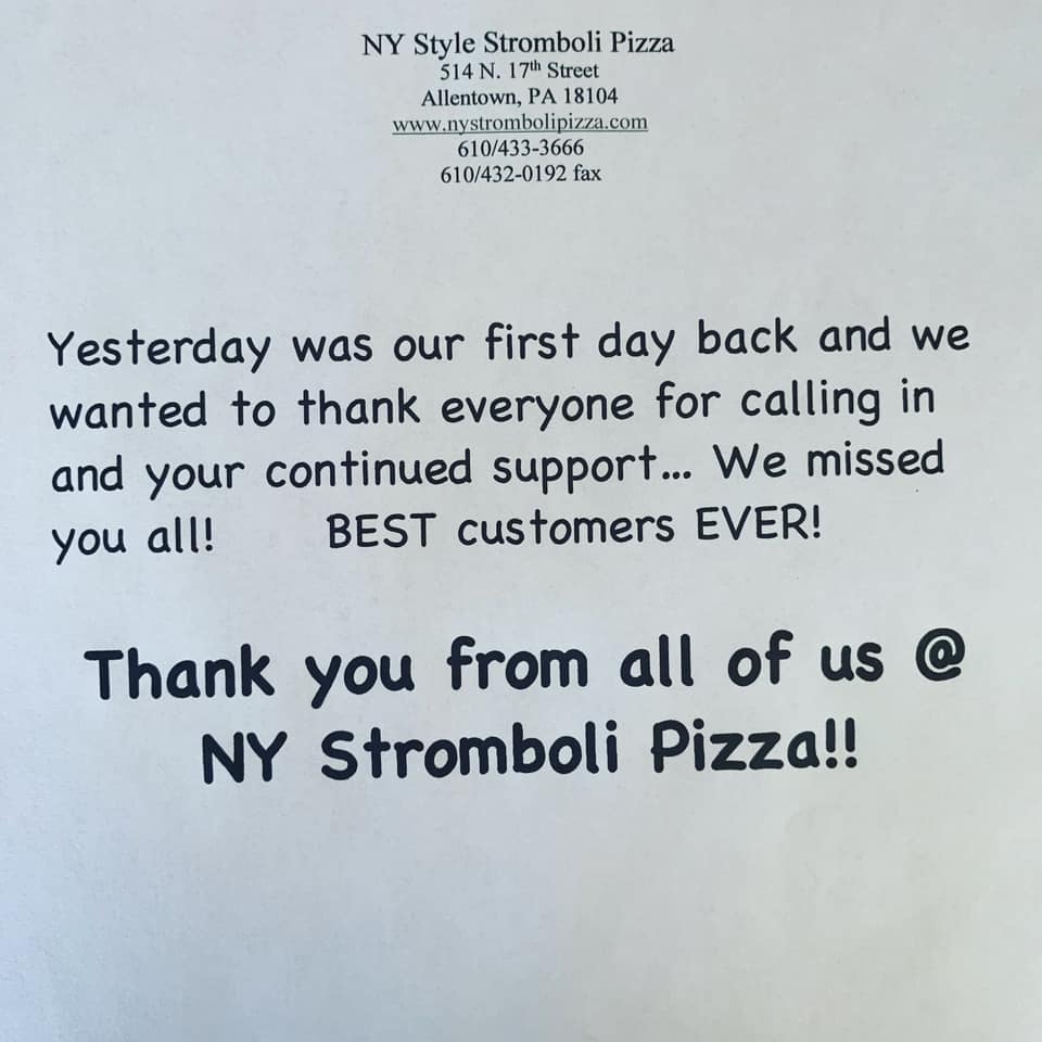 NY Stromboli Pizza 514 N 17th St, Allentown