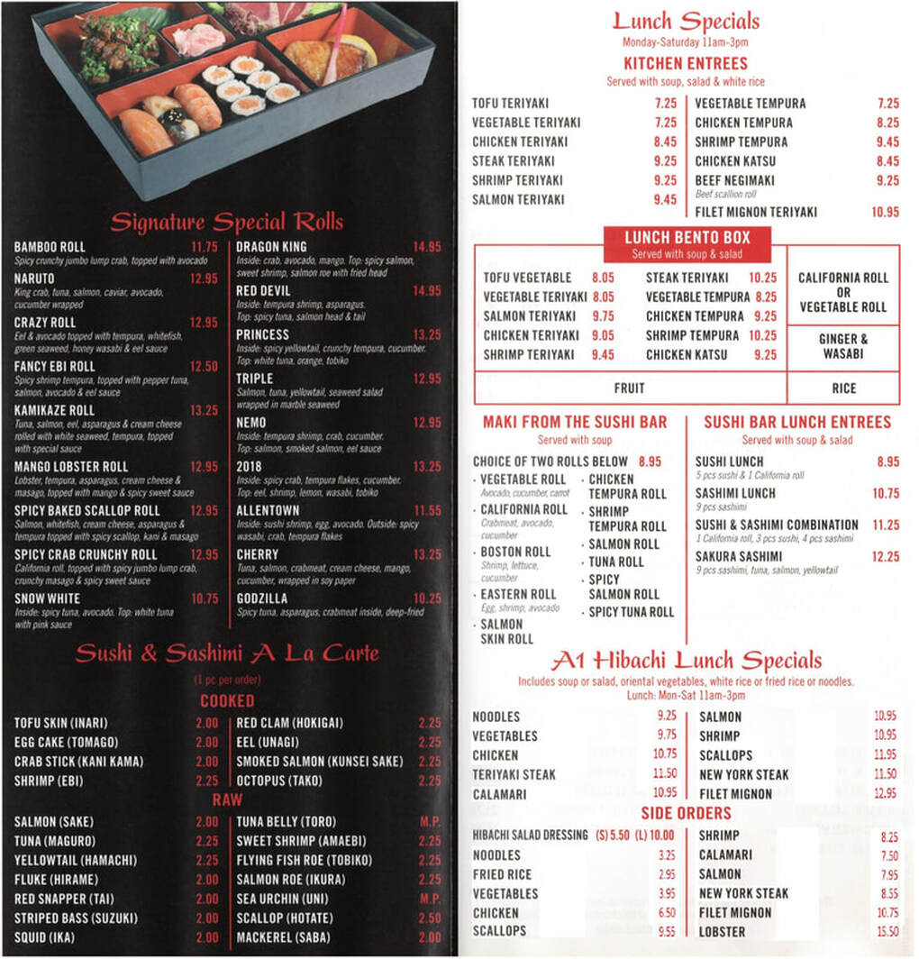A1 Japanese Steak House 3300 Lehigh St, Allentown