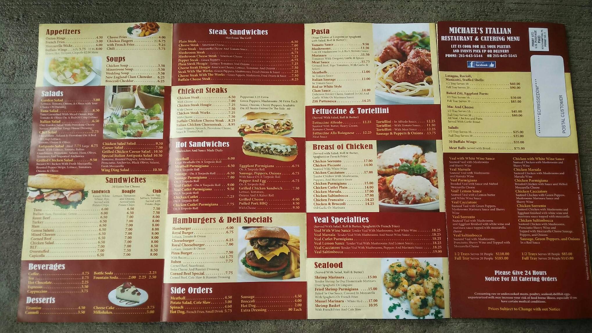 Michael's Italian Restaurant & Deli Menu