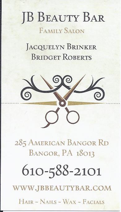 JB BEAUTY BAR 285 American Bangor Rd, Bangor Pennsylvania 18013
