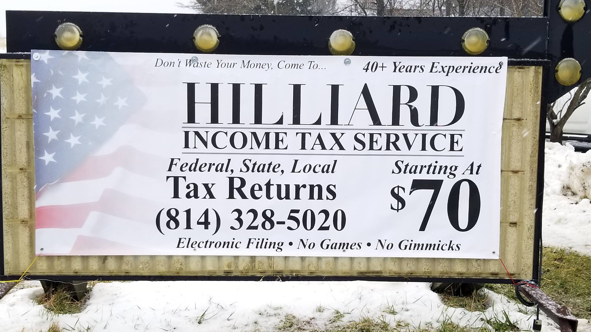Hilliard Income Tax Services 857 Hazen Richardsville Rd, Brookville Pennsylvania 15825