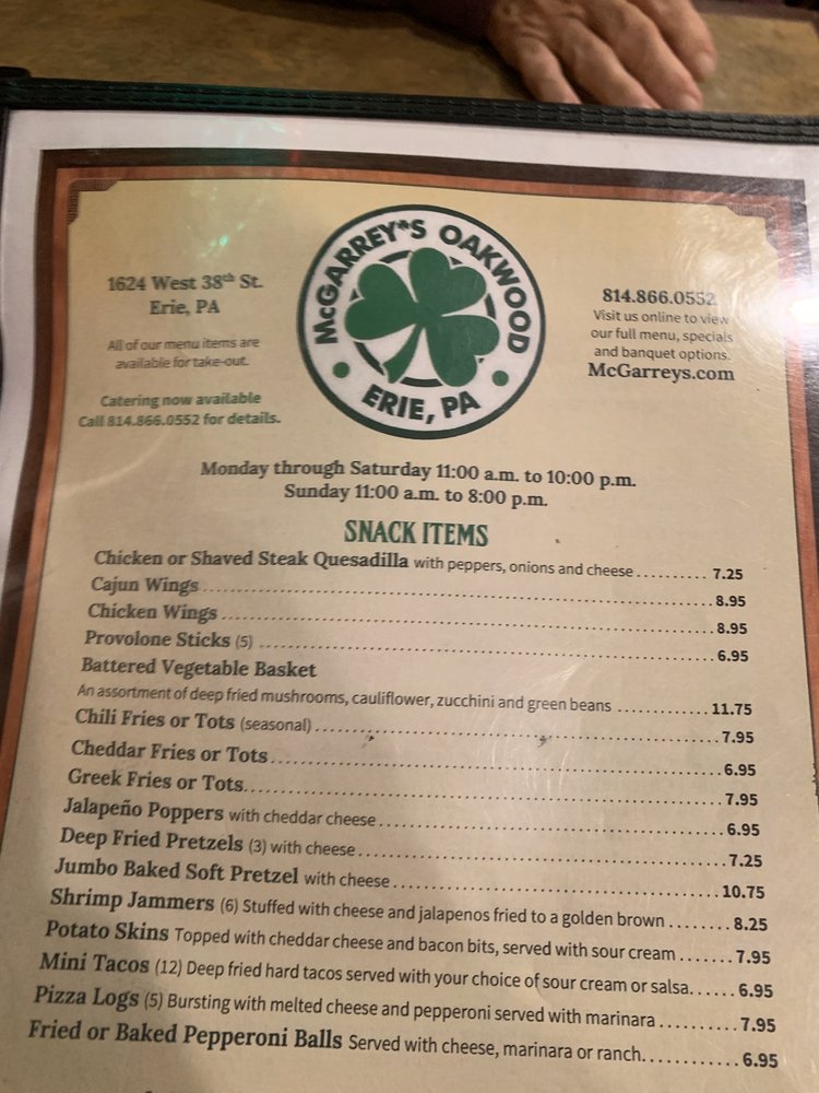 McGarrey's Oakwood Cafe 1624 W 38th St, Erie