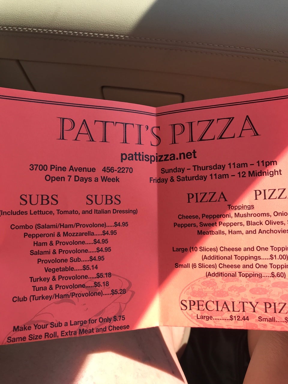 Patti's Pizza 3700 Pine Ave, Erie