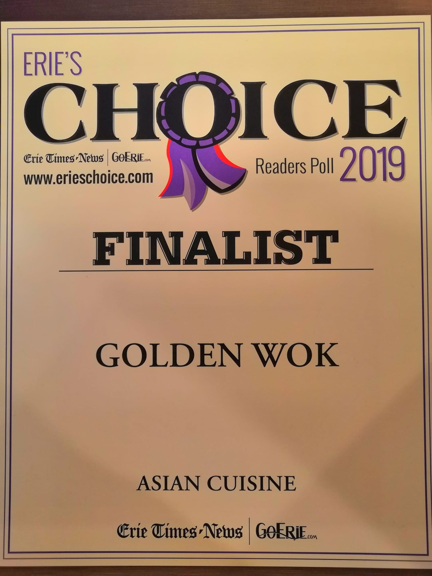 Golden Wok 3202 Pittsburgh Ave, Erie
