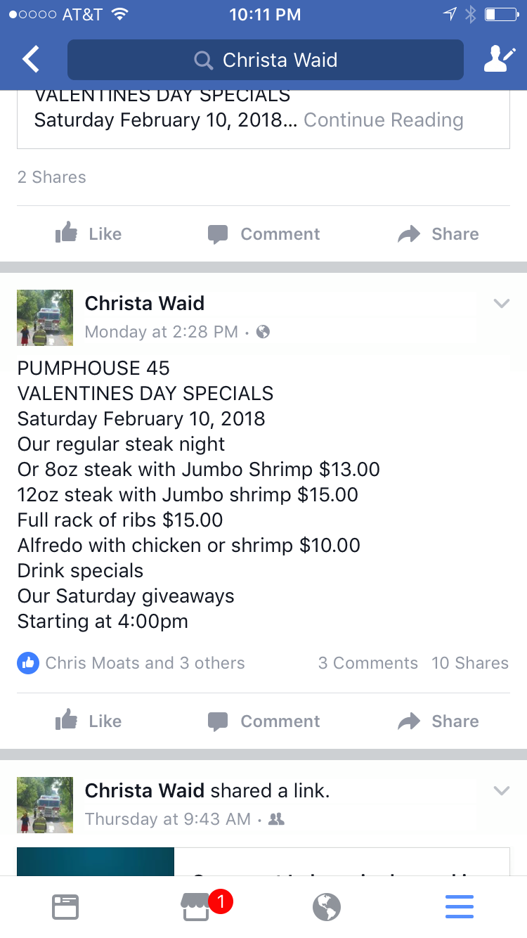 Pumphouse 45 Menu