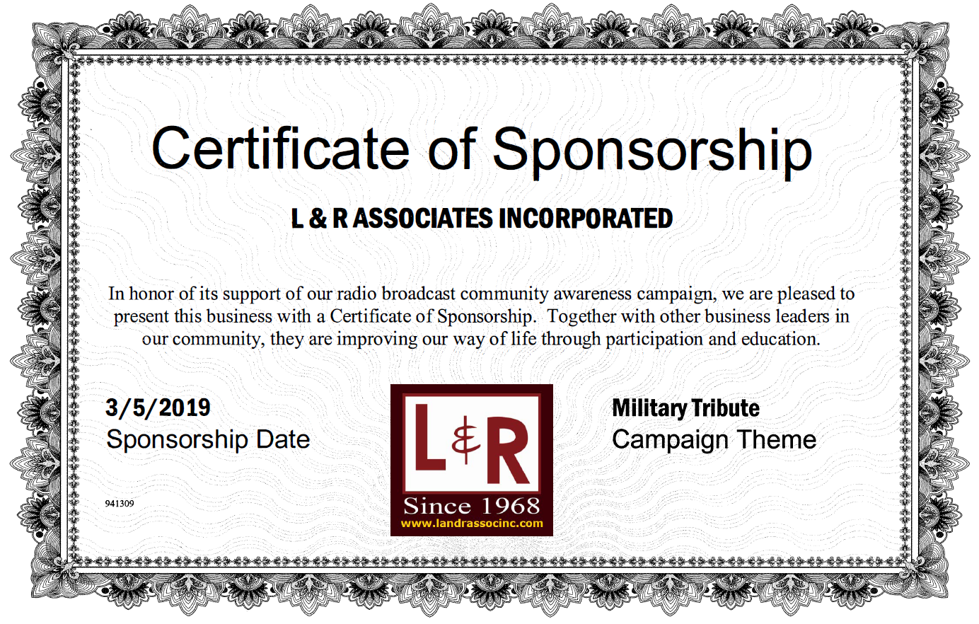 L & R Associates Inc