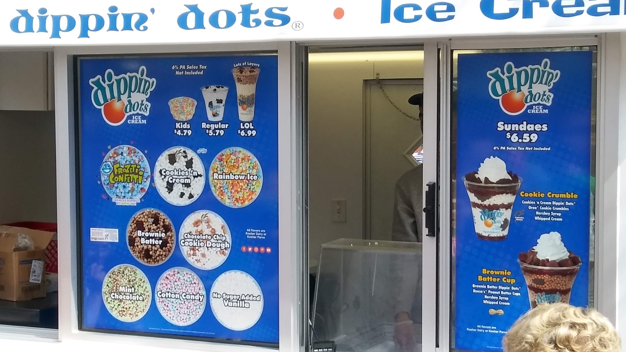 Dippin' Dots Menu