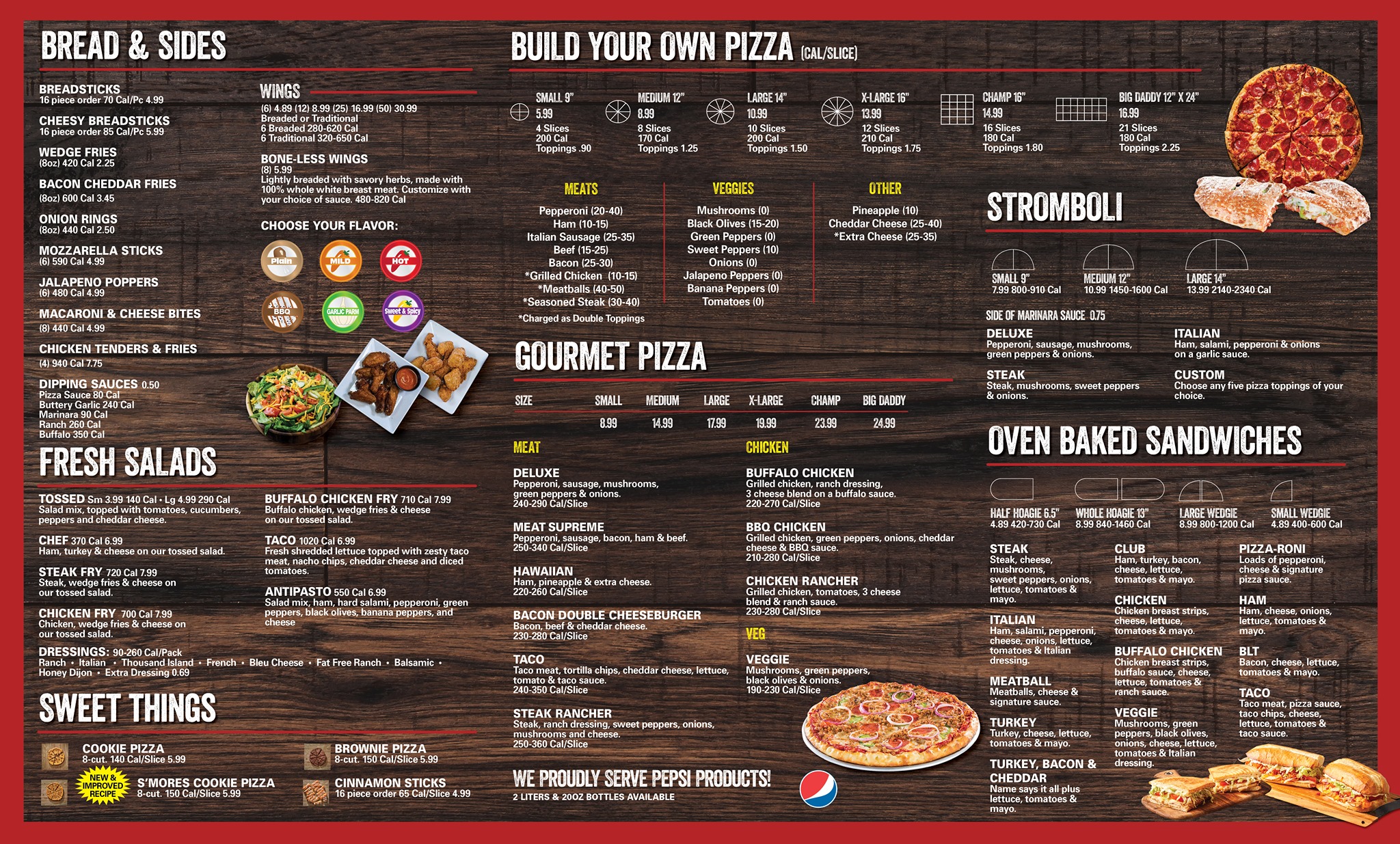Fox’s Pizza Den Menu