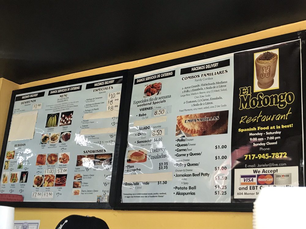 J & J Mofongo Restaurant 604 Manor St, Lancaster