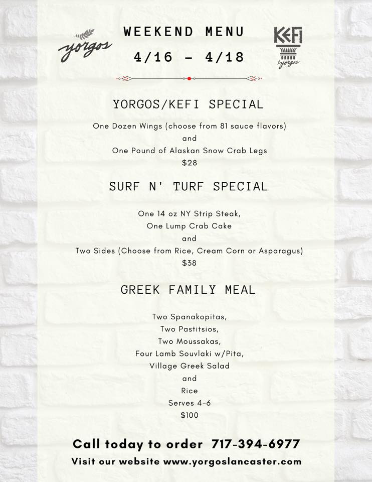 Kefi at Yorgos 66 N Queen St, Lancaster