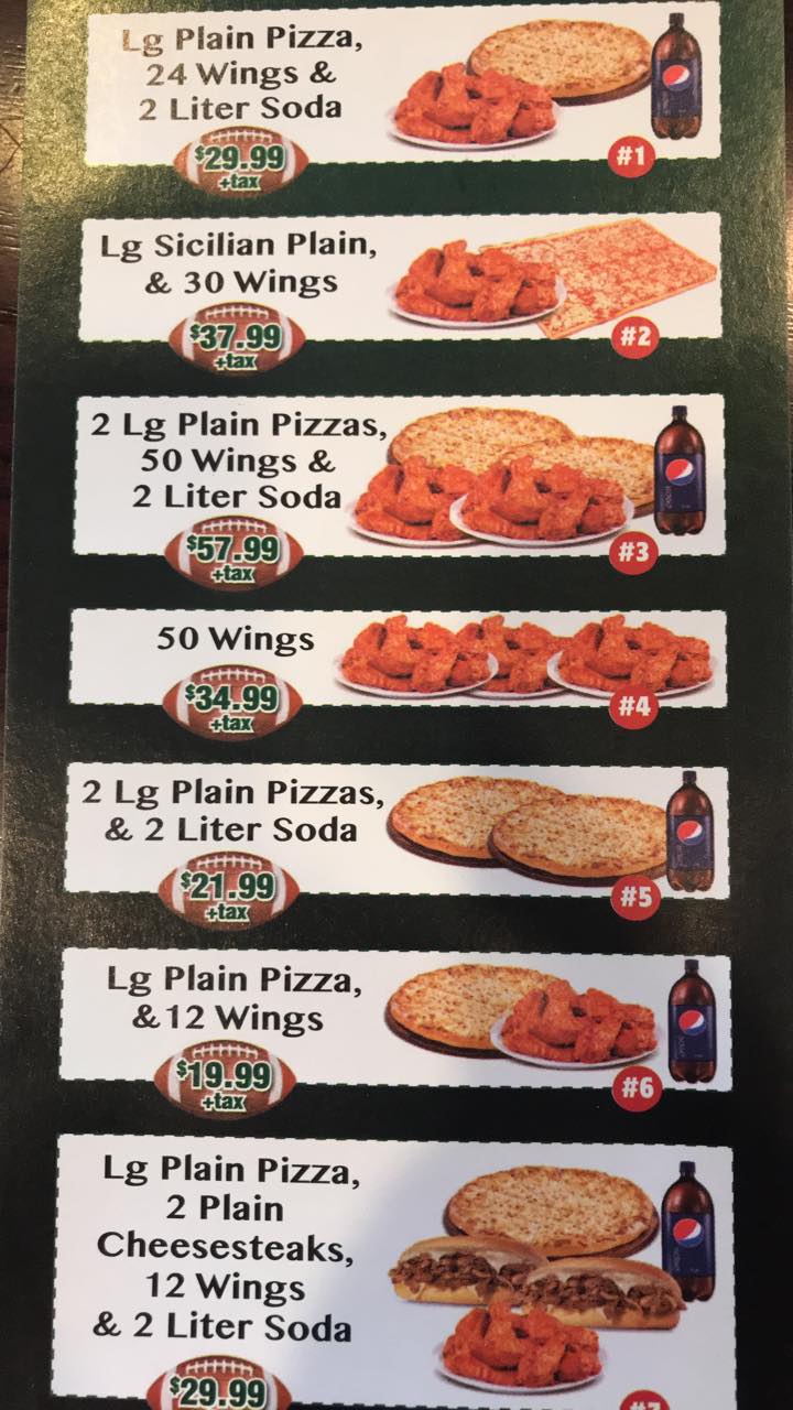 Giovanni's Pizza Menu