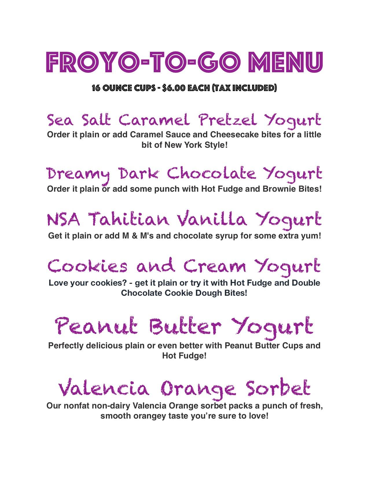 Yumberries of Slippery Rock Menu