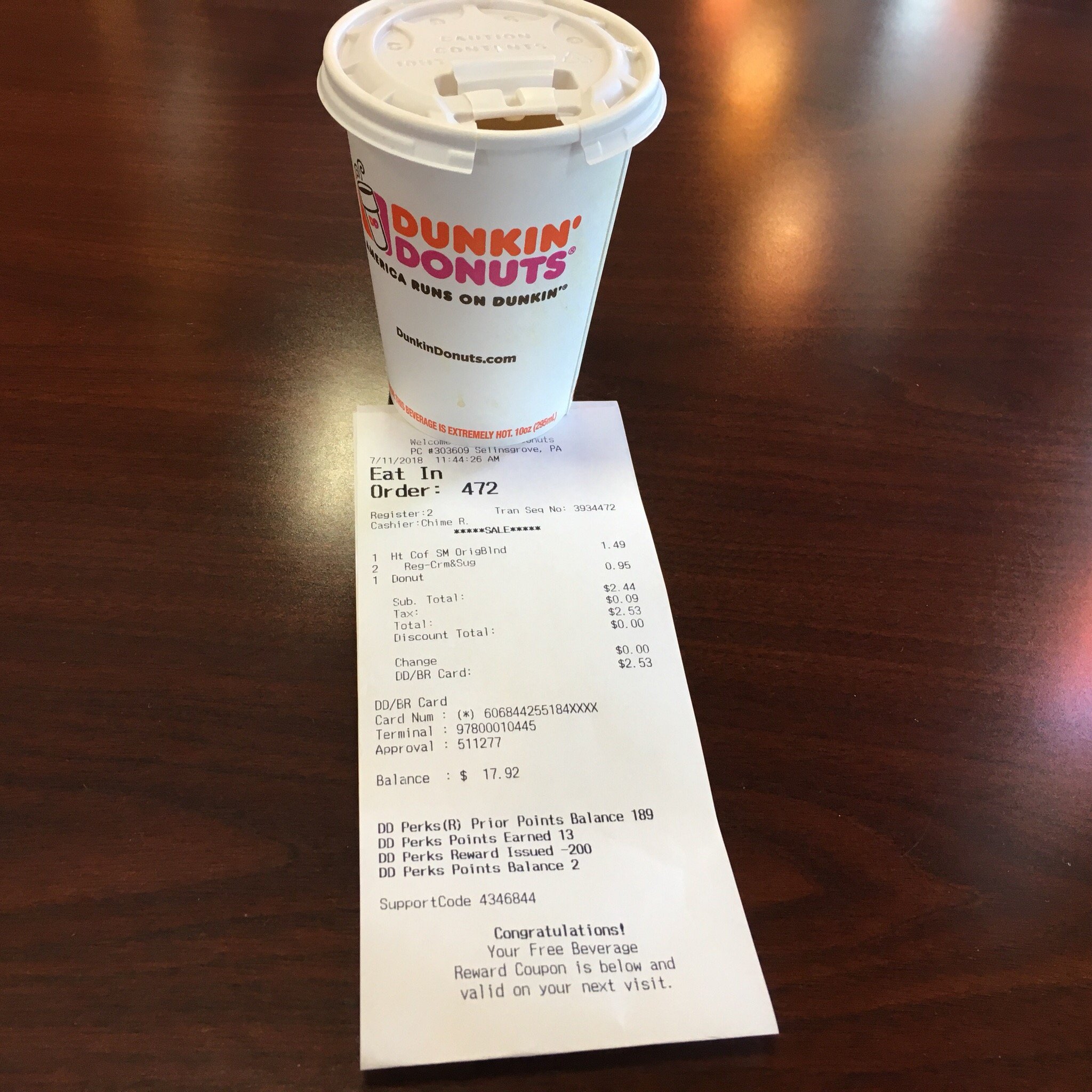 Dunkin' Menu