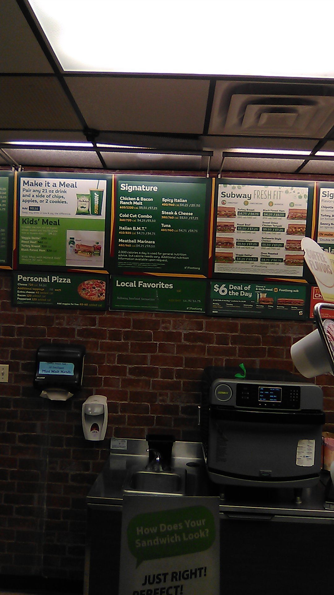 Subway Menu