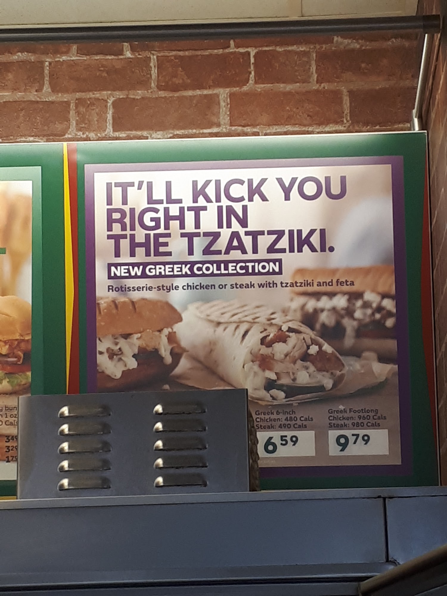 Subway Menu