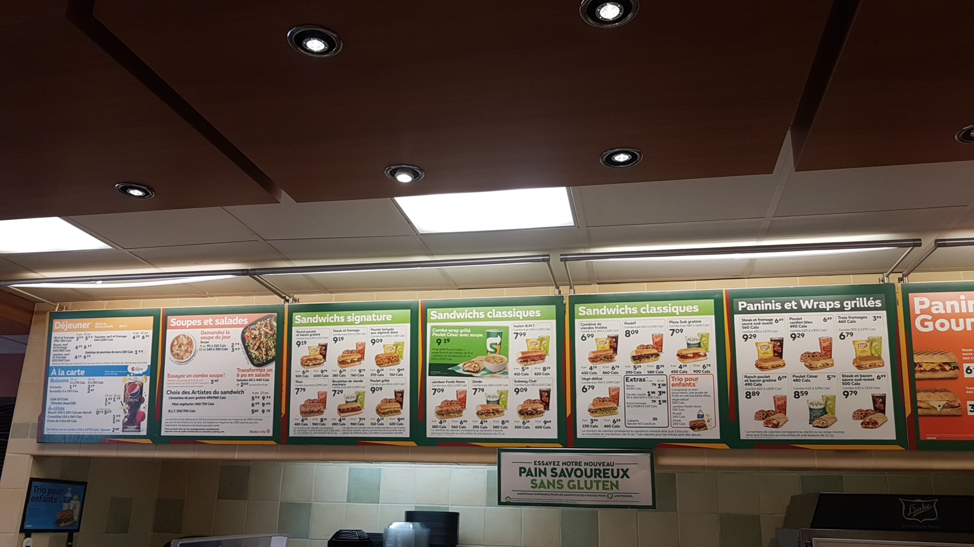 Subway Menu