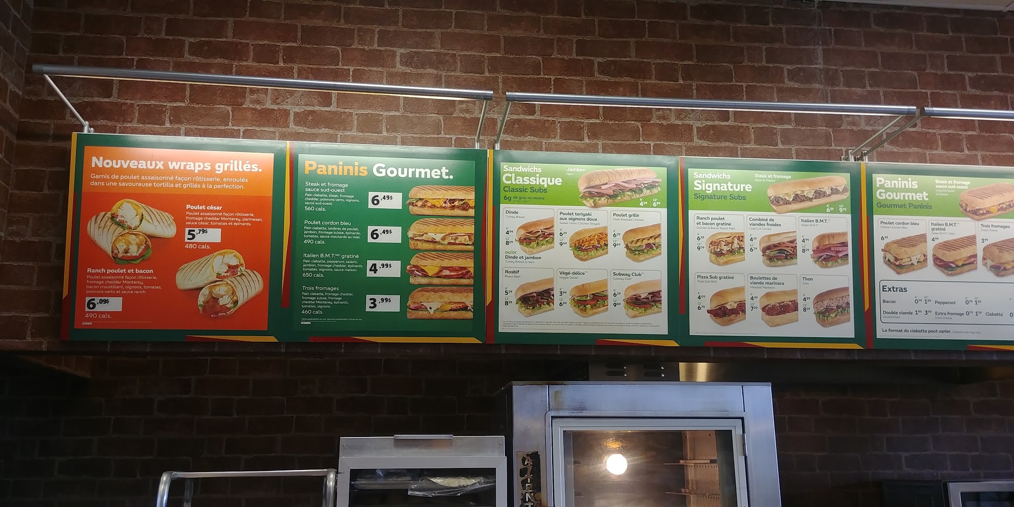 Subway Menu