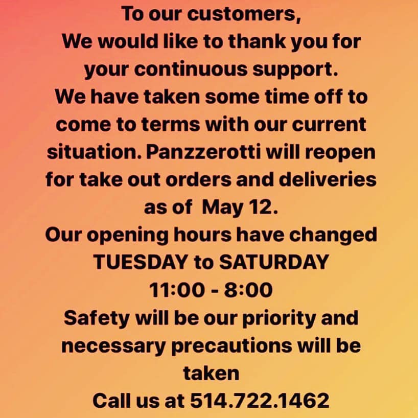 Restaurant Panzzerotti 2115 Jean Talon St E, Montreal