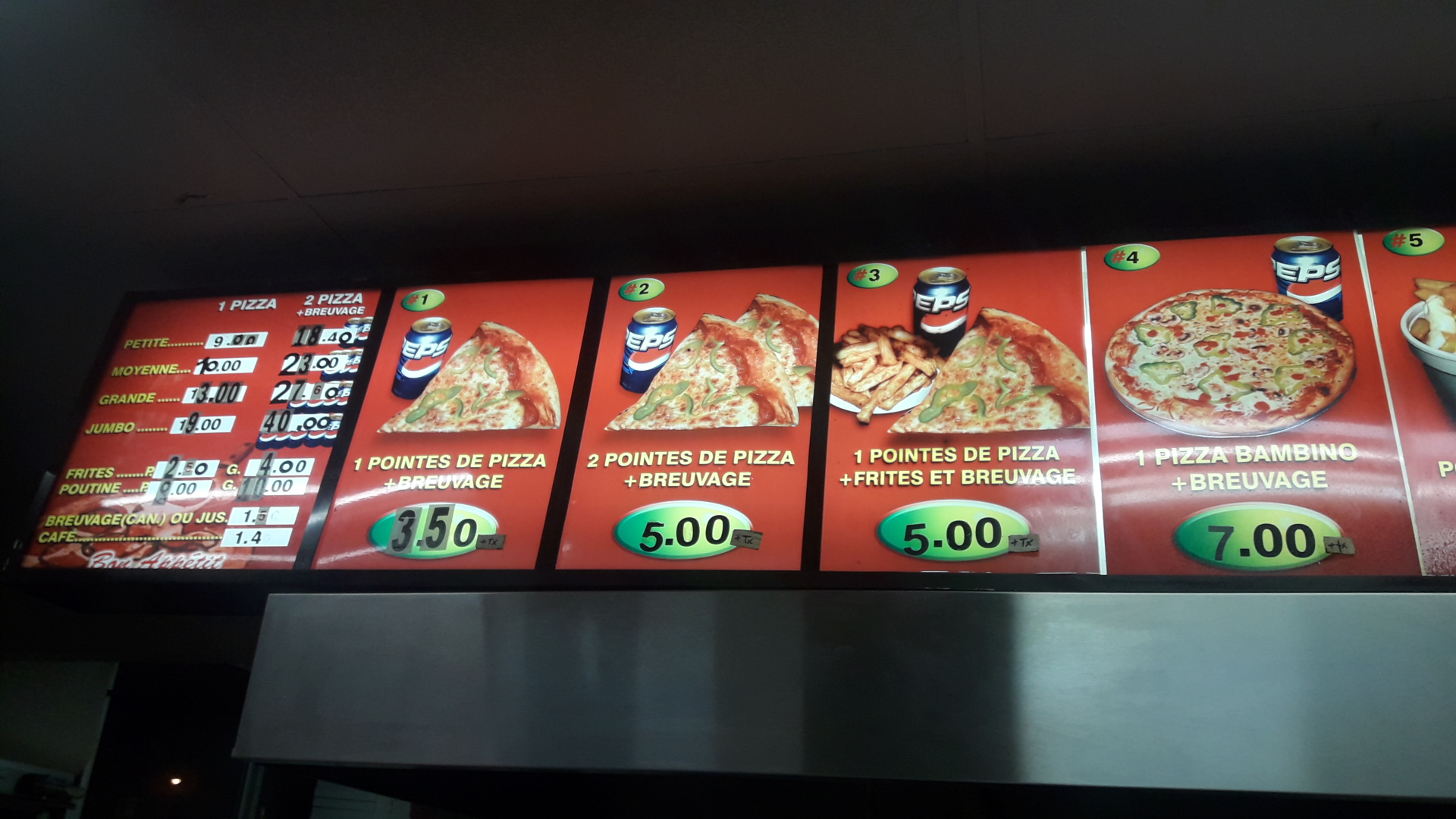 Pizza Roni Menu