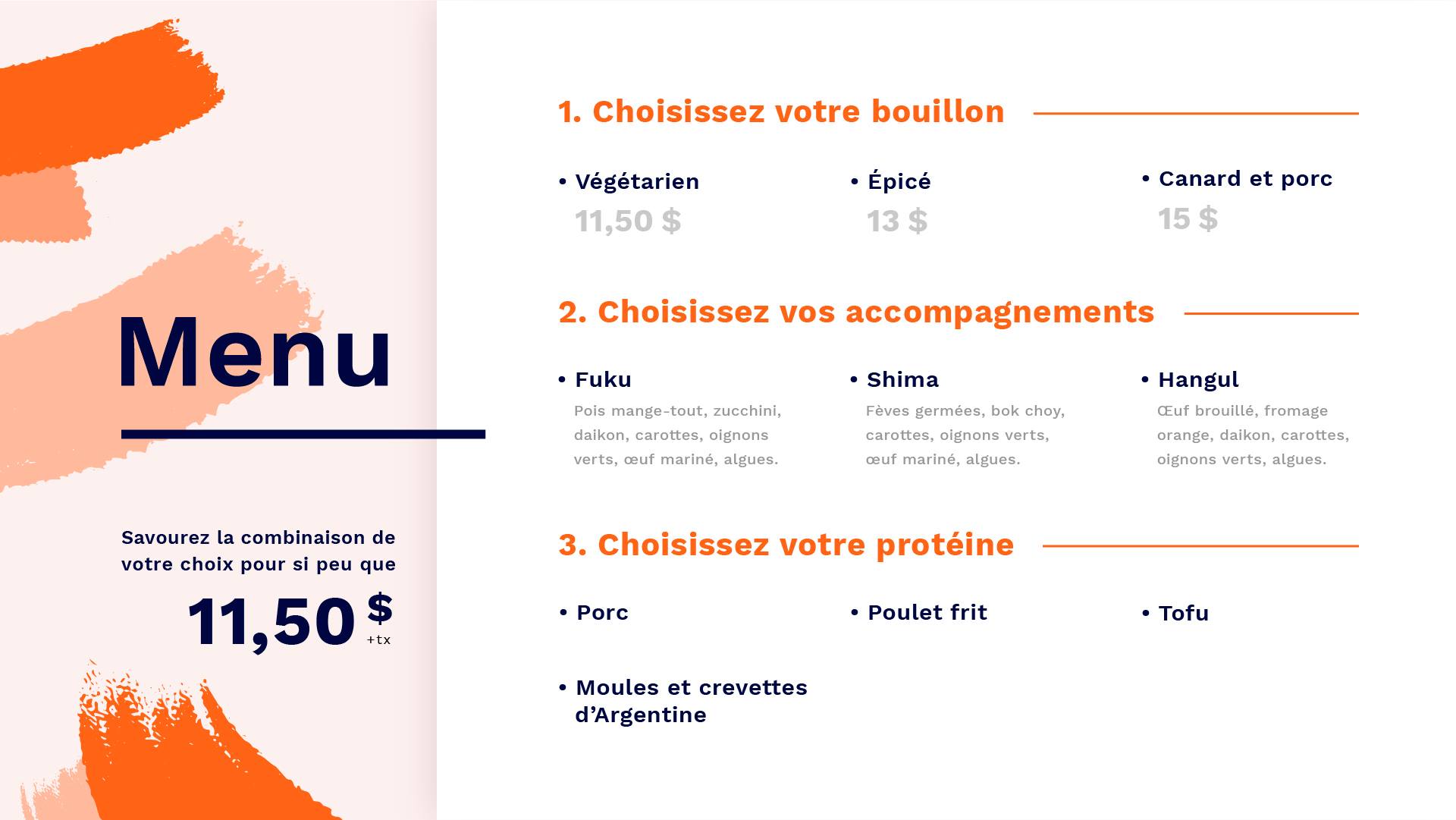 Mom's Rotisserie Menu