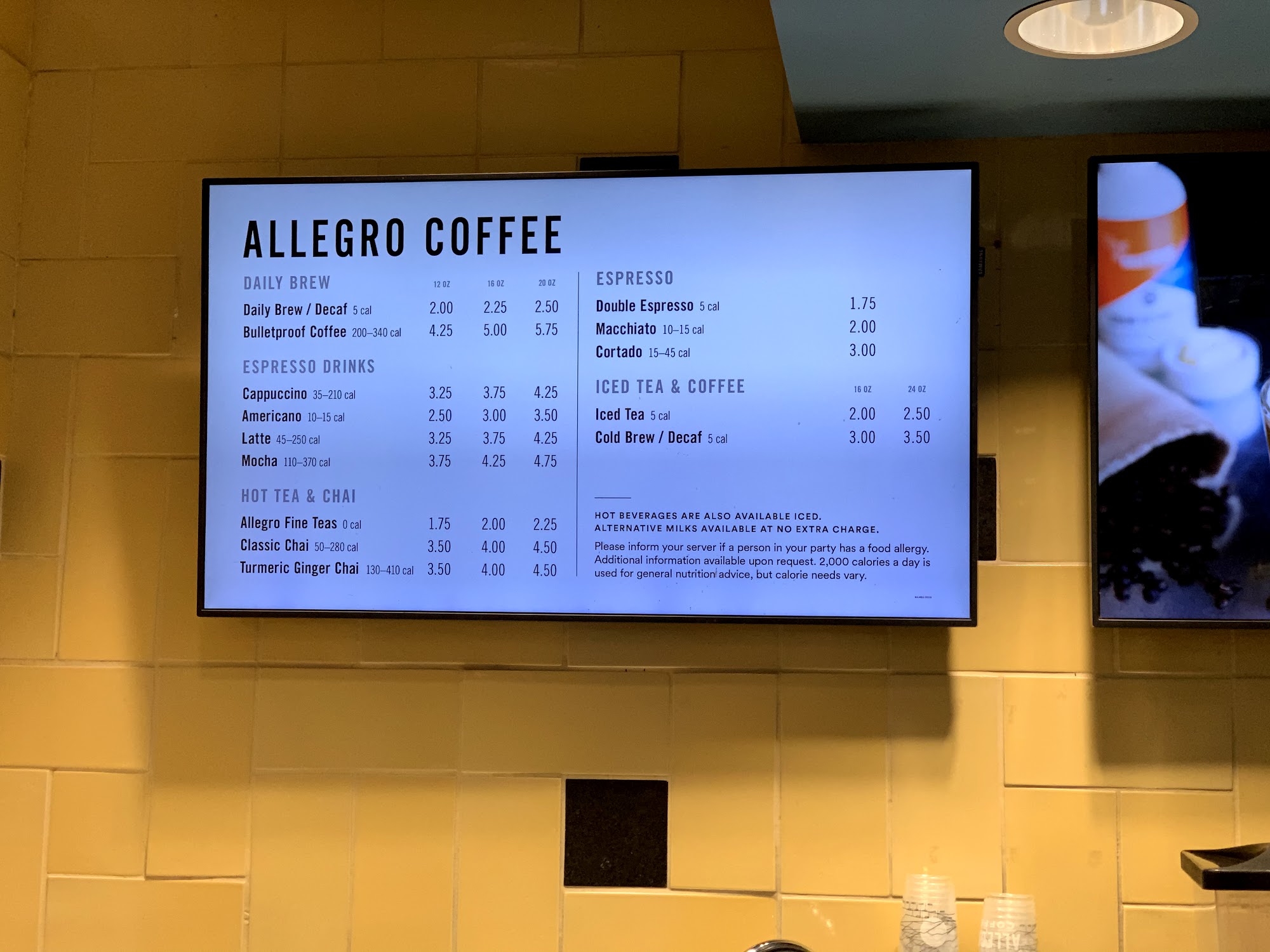 WFM Coffee Bar Menu